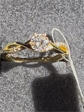 Gold Over Sterling Silver Moisannite Ring by Silvara. MSRP $319.99. Size 5